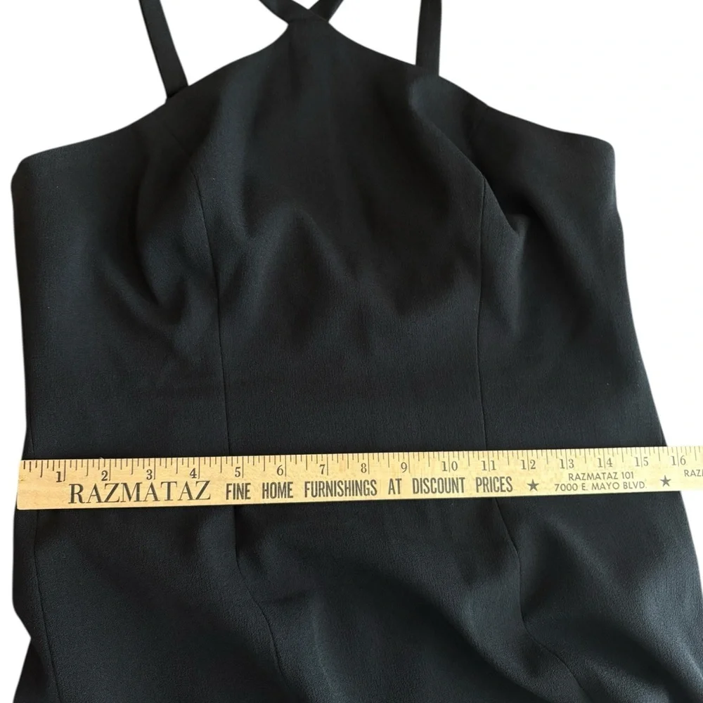 Dress The Population Dress Black Halter Straps Mermaid Whimsy Dark Romantic